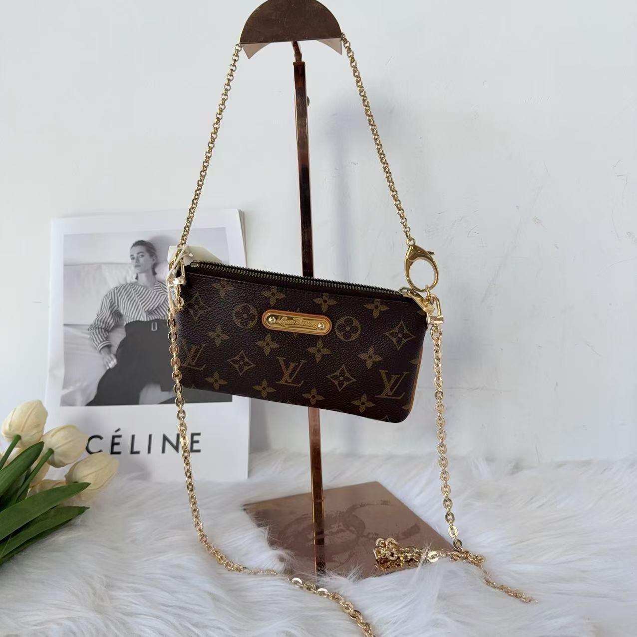 95新 LouisVuitton/路易威登  路易威登老花伊娃单肩包