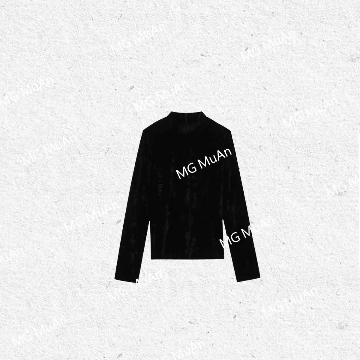 【黑金打底】"黑金系列"定制丝绒长袖打底上衣女DG3-8882