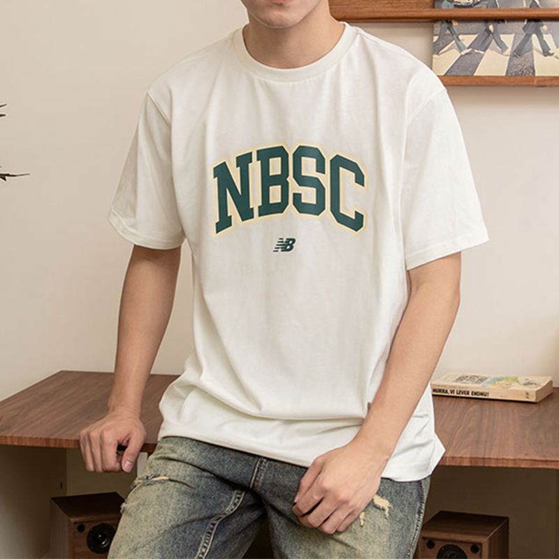 New Balance NB男装2025新款运动休闲圆领短袖T恤AMT42322CIC百搭