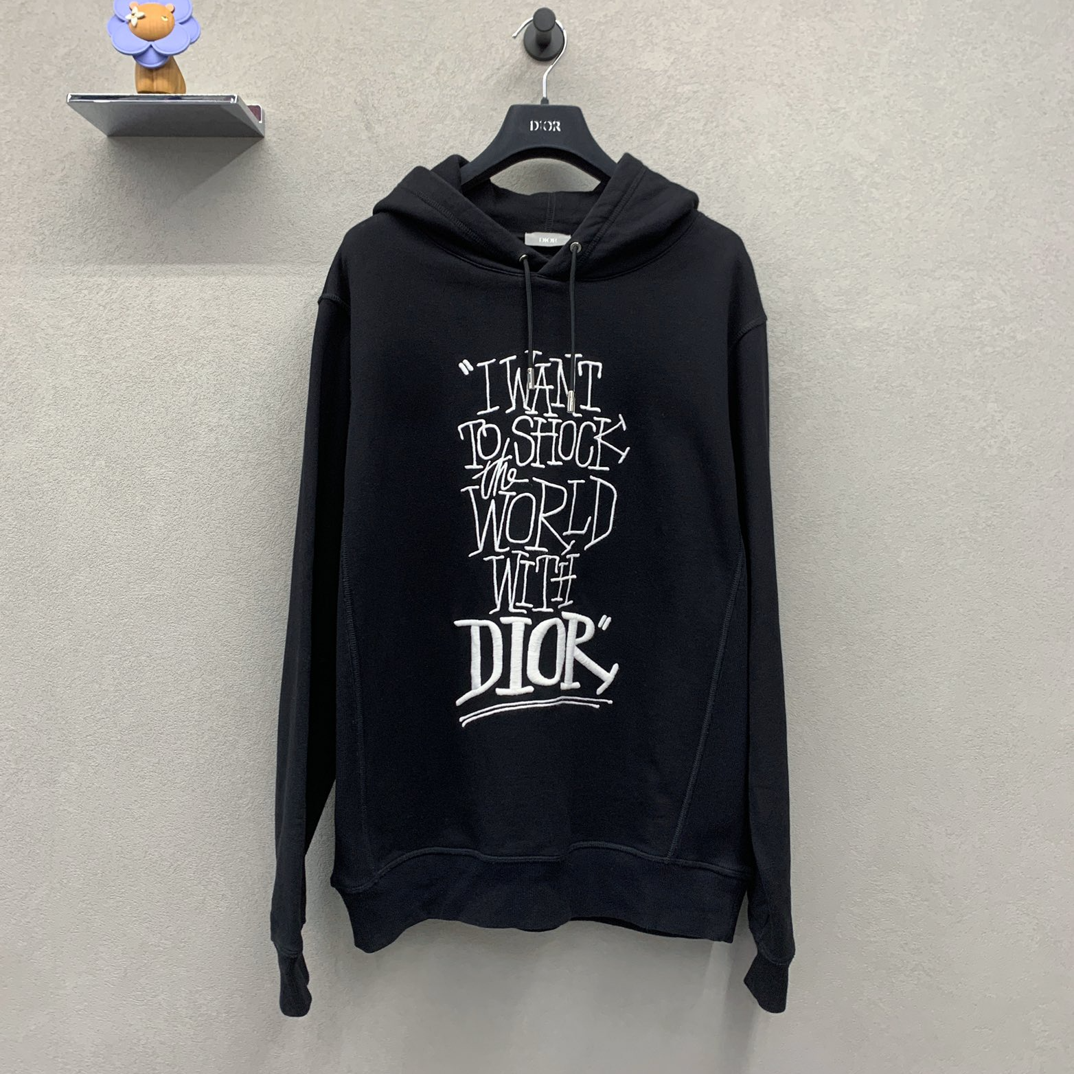 99新 DIOR/迪奥 Dior And Shawn黑色卫衣 /尺码M/SH002941