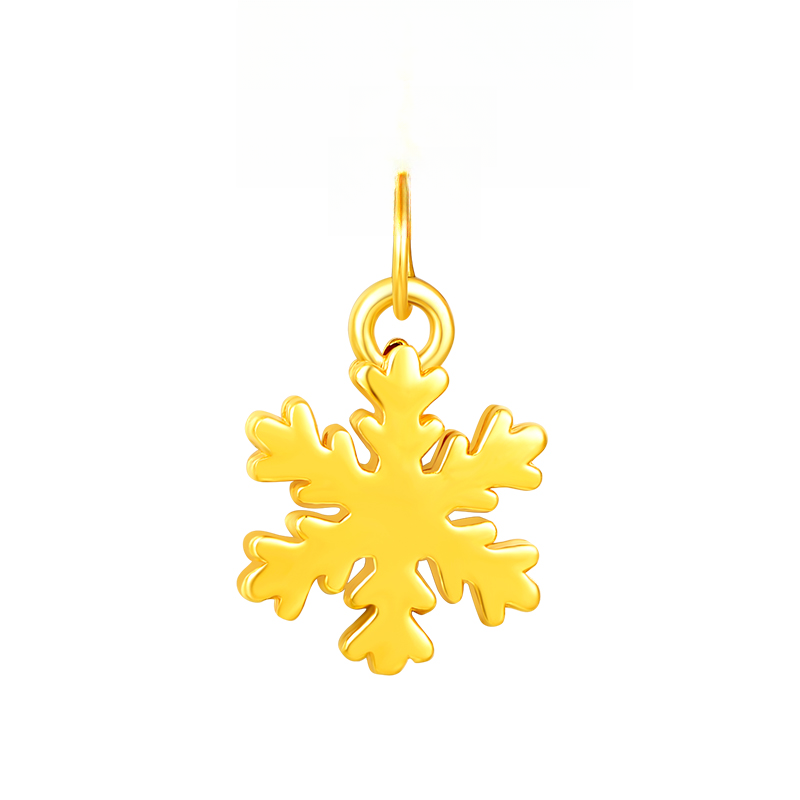 999足金雪花项链女生新款锁骨链（定价）