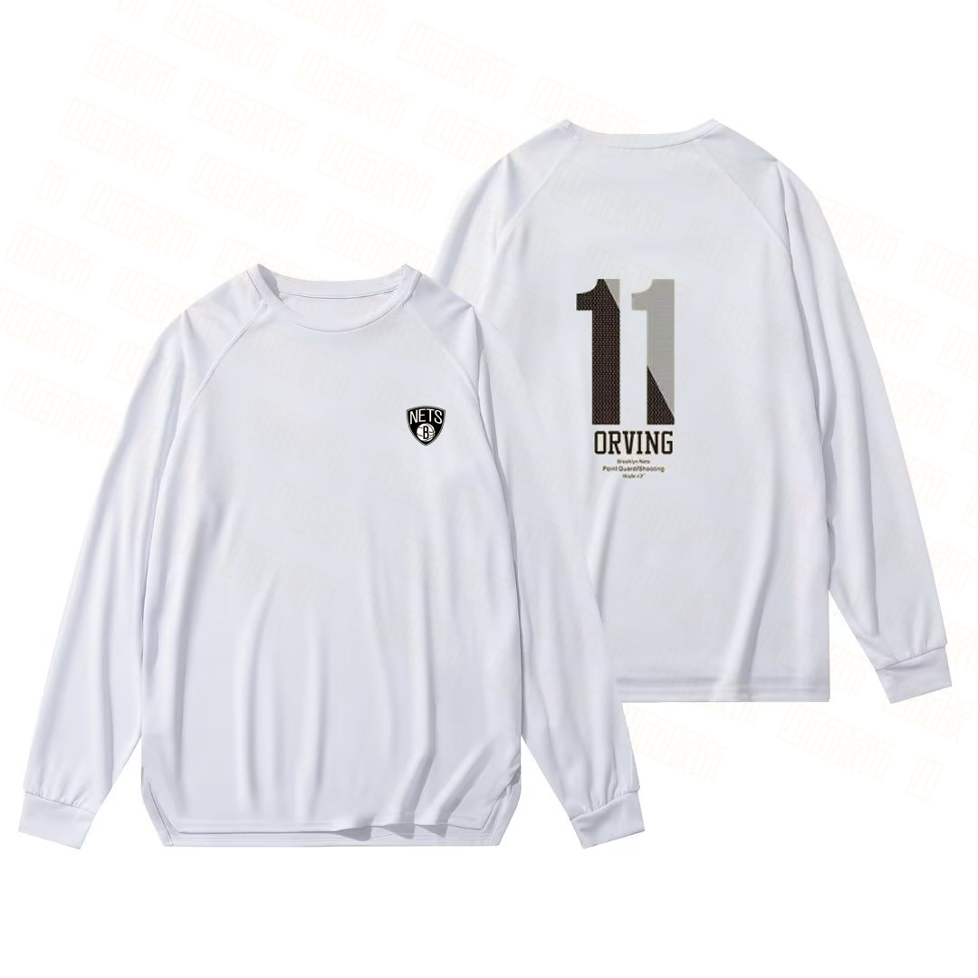 凯里欧文篮网11号KAI德鲁大叔篮球长袖训练服美式街头速干投篮服