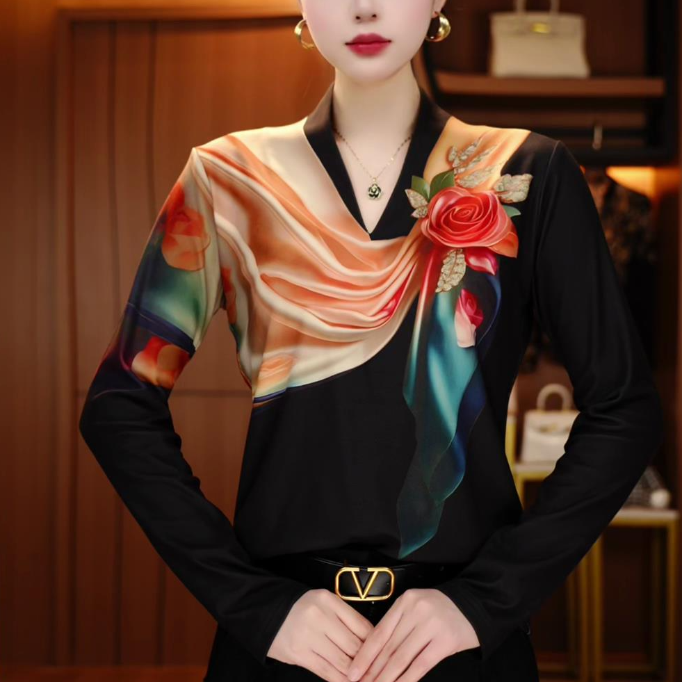 初凰 秋冬新款设计感时尚百搭洋气显瘦显白减龄气质轻奢女上衣