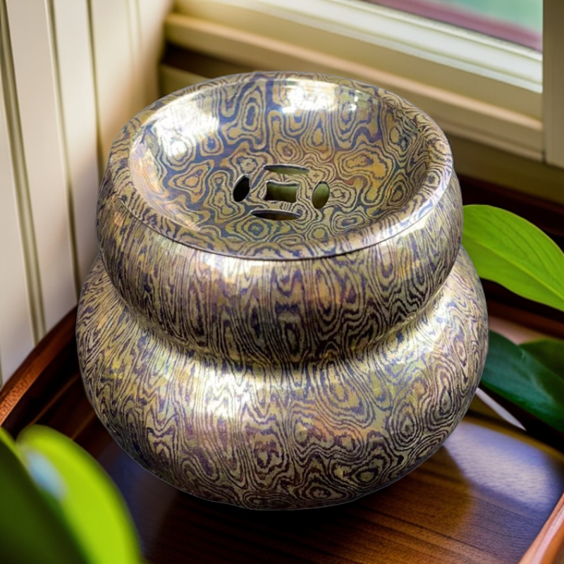 木纹金仿古壶承功夫茶建水干泡台