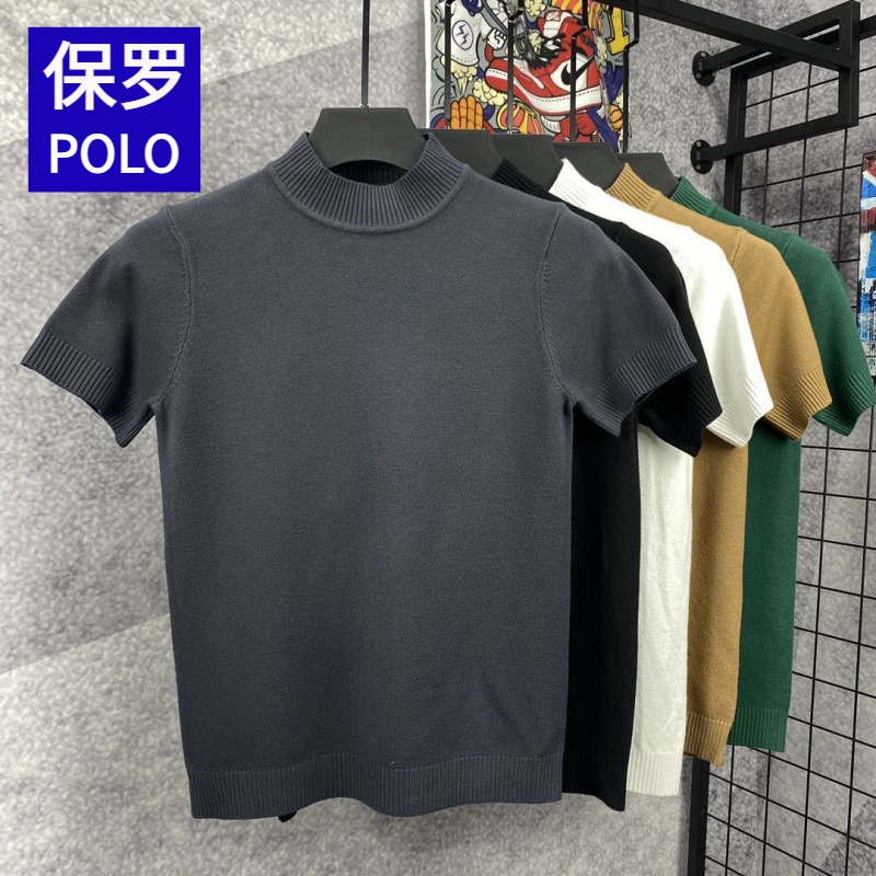 保罗polo秋冬打底毛衣新品秋冬款半高领百搭修身中领潮男