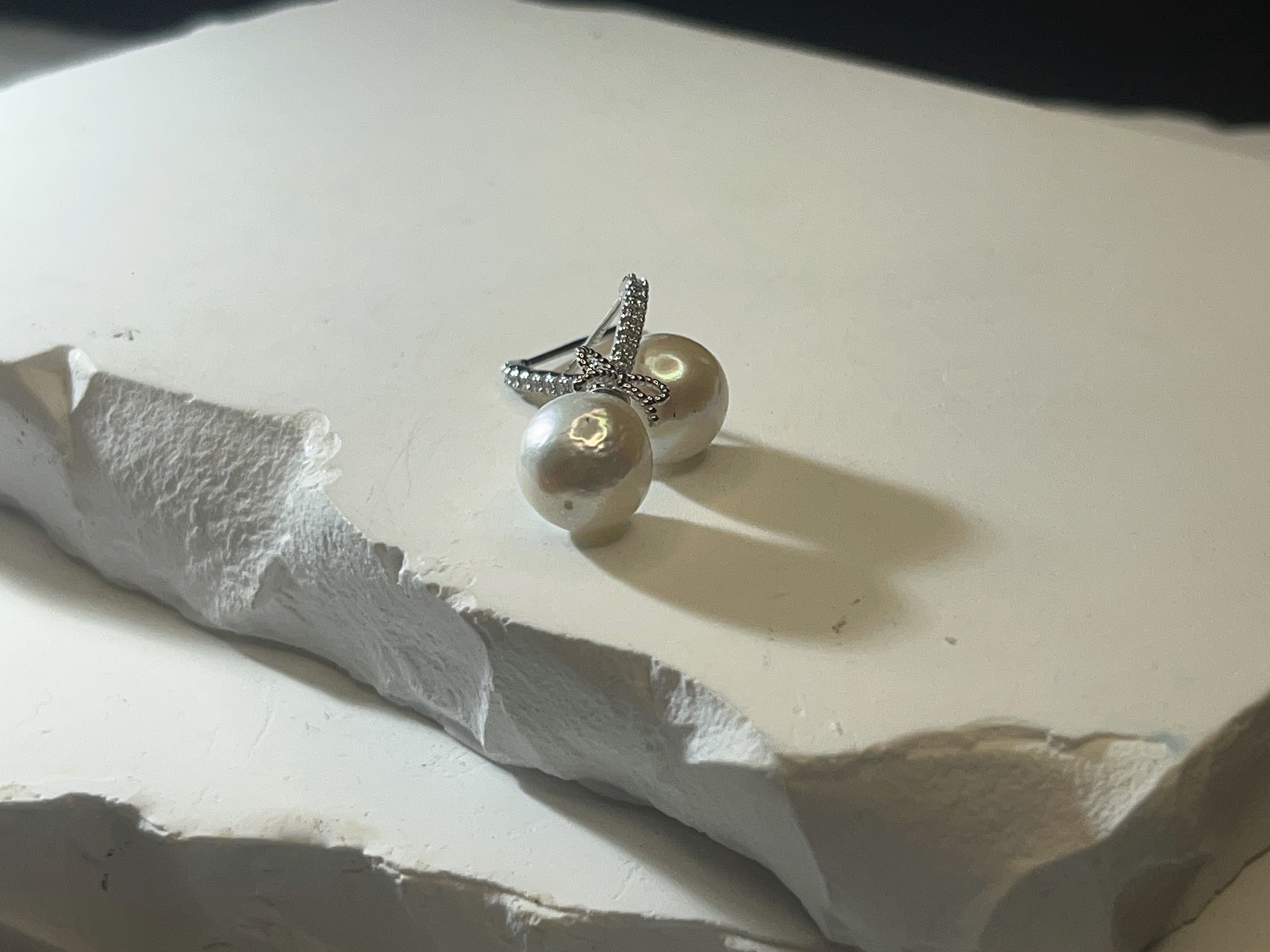 【柒柒优选】珍珠蝴蝶耳饰品Y