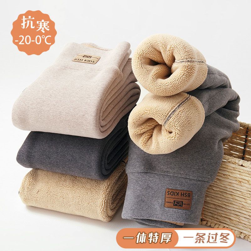 【特价清仓】儿童特厚羊羔绒打底裤外穿女大童加绒加厚一体绒保暖