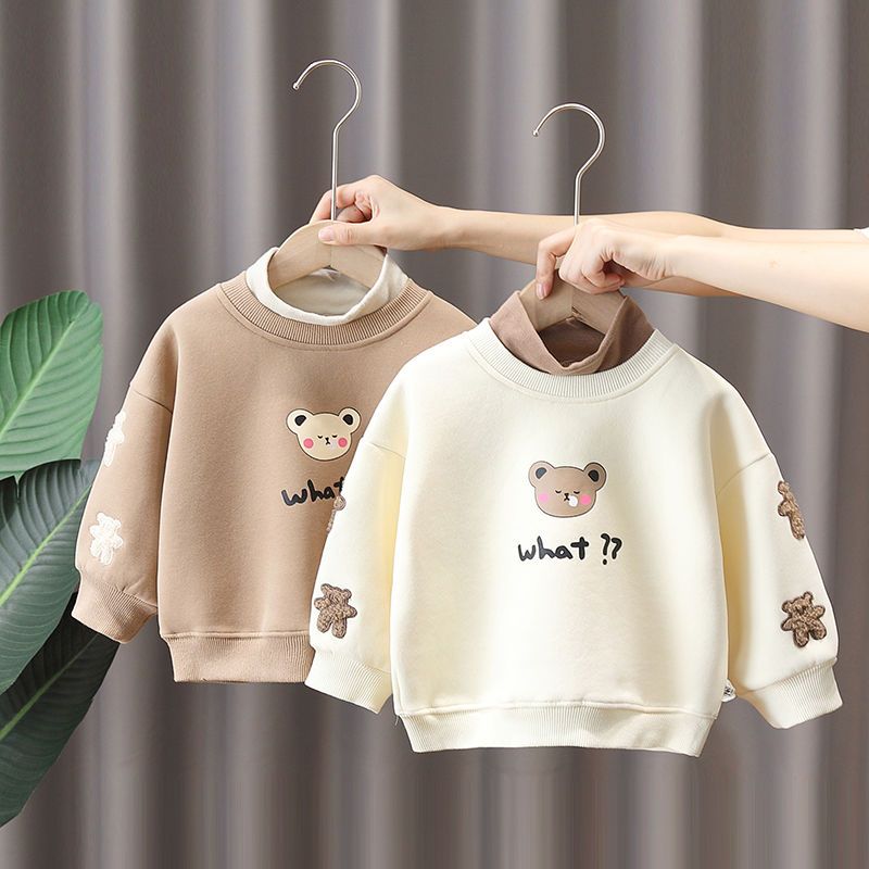 【小扬哥推荐】男女童卫衣加绒加厚小儿童2023新款秋冬装宝宝一体