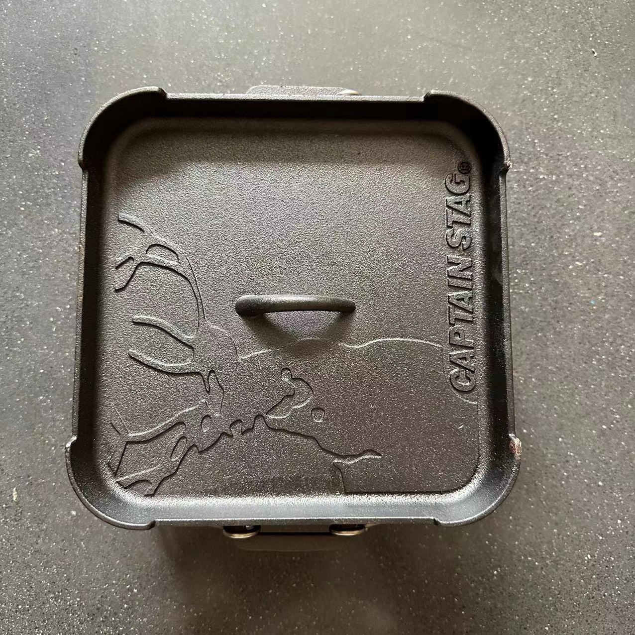 7.5公斤 户外露营野餐方形铸铁锅吊锅荷兰锅无涂层不粘锅 荷兰锅