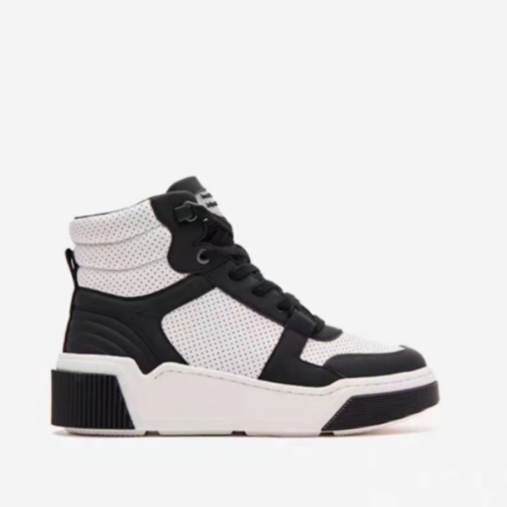 【B5】秋冬男款高帮黑色拼接篮板系列板鞋 BY406