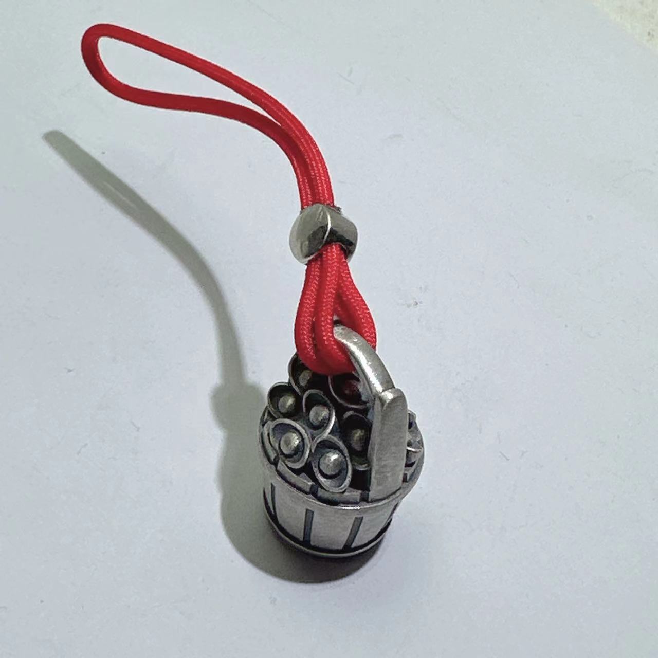 吊坠925银 （老银工厂店）11 精品时尚潮流财富桶包挂1017