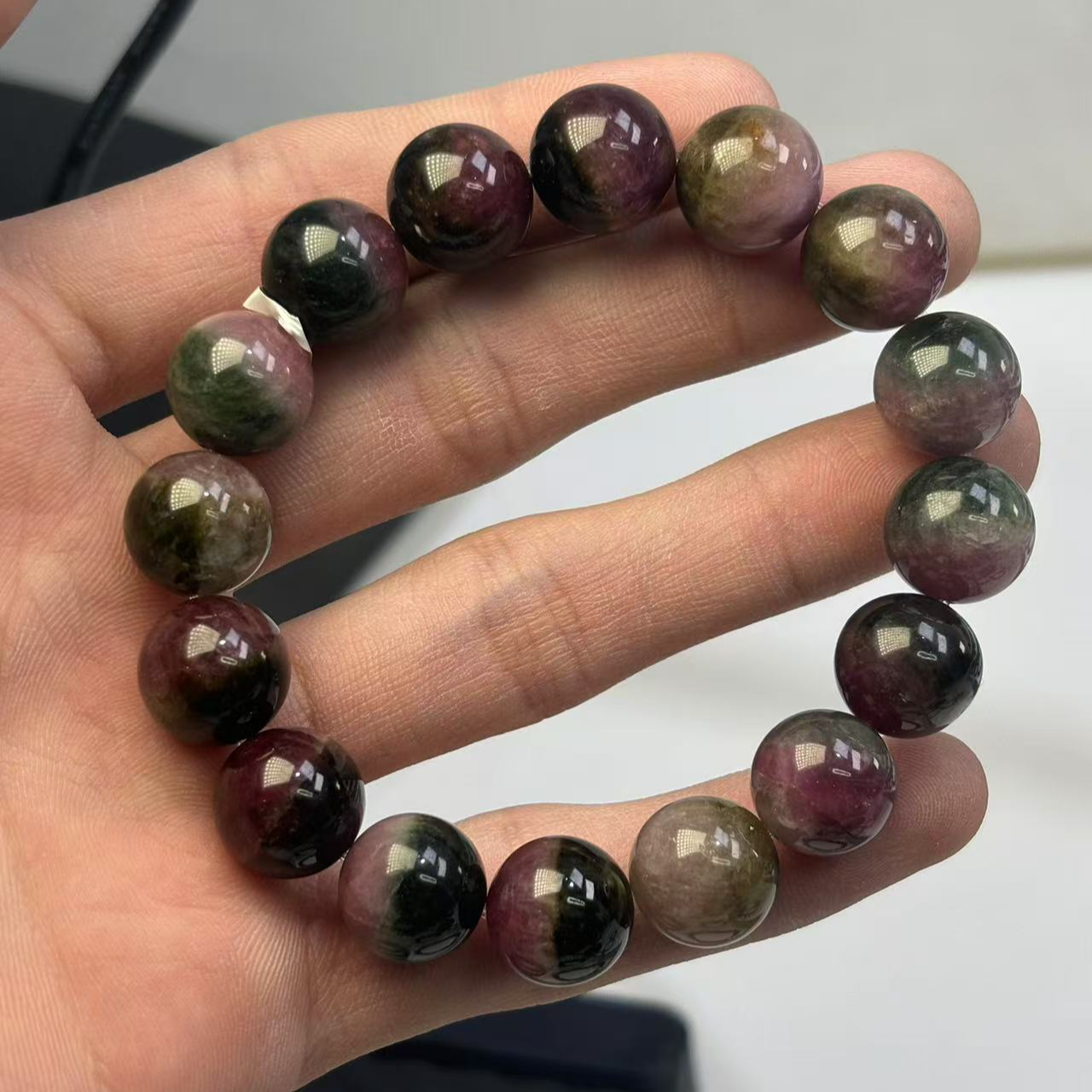 碧玺西瓜手串12mm