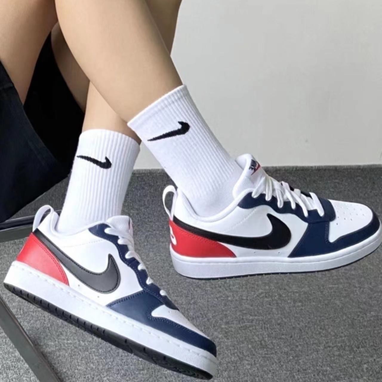 Nike/耐克COURT板鞋女夏低帮透气运动休闲鞋DO7446-101黑曜石