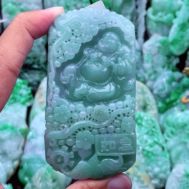 天然A货翡翠花开见佛