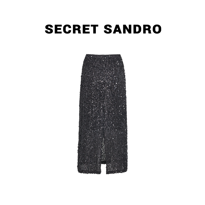 【张元一专属】Secret Sandro 亮片长裙 B63220595Y