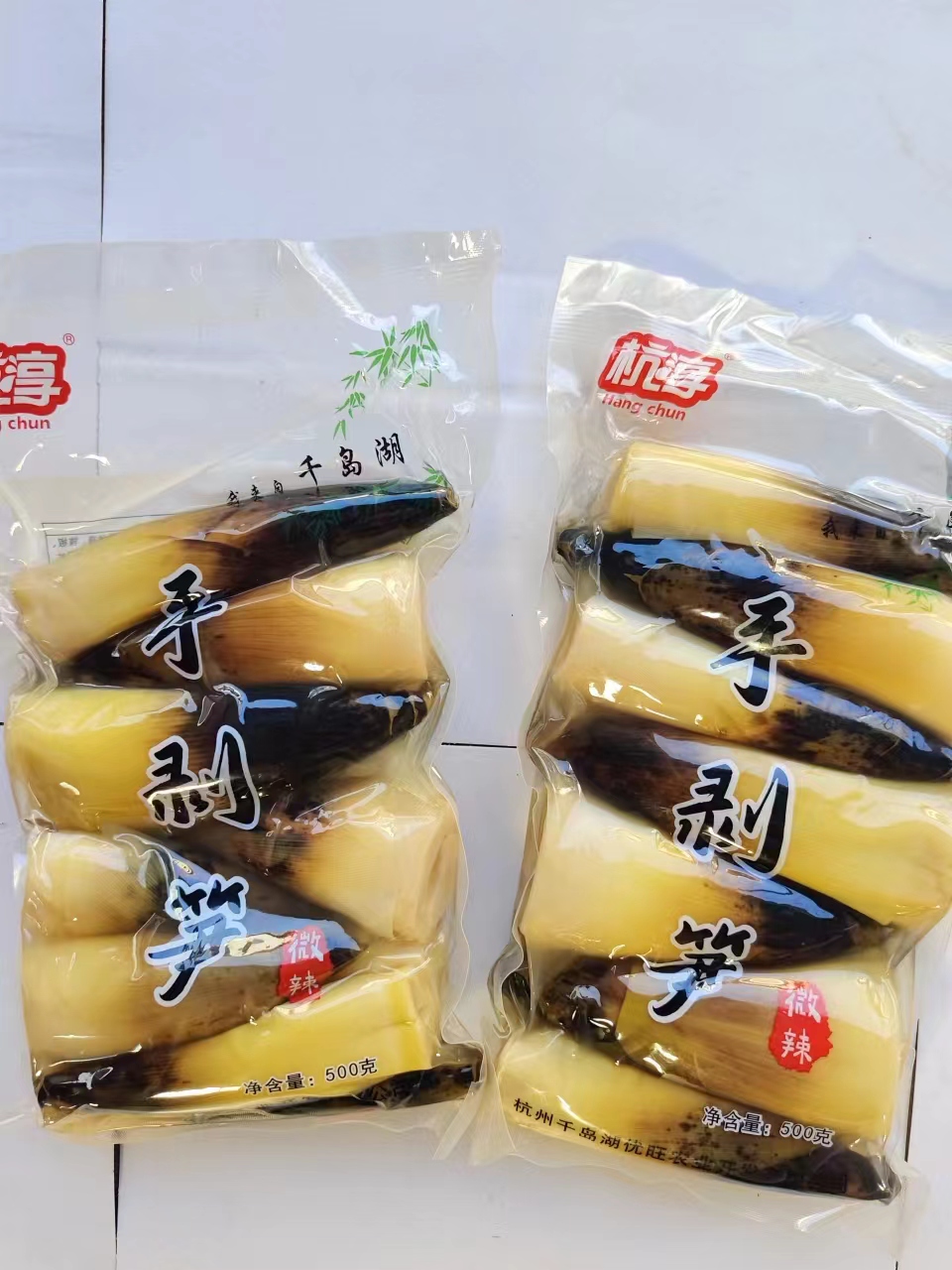 杭淳微辣笋芽脆爽每包 500g 优质 天然 春笋 食用方便 清脆 手剥
