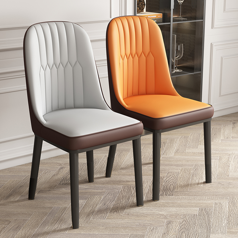 【特价款】餐椅家用现代简约网红靠背麻将凳子餐厅卧室皮革餐桌椅