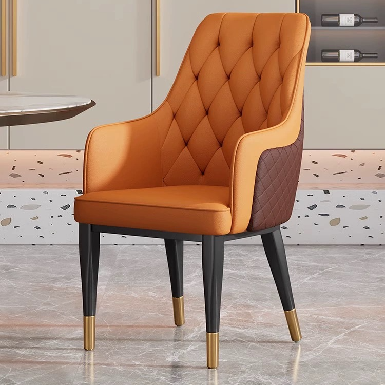 洽谈意式餐桌椅轻奢餐椅网红酒店现代家用北欧皮质高级感餐凳椅子
