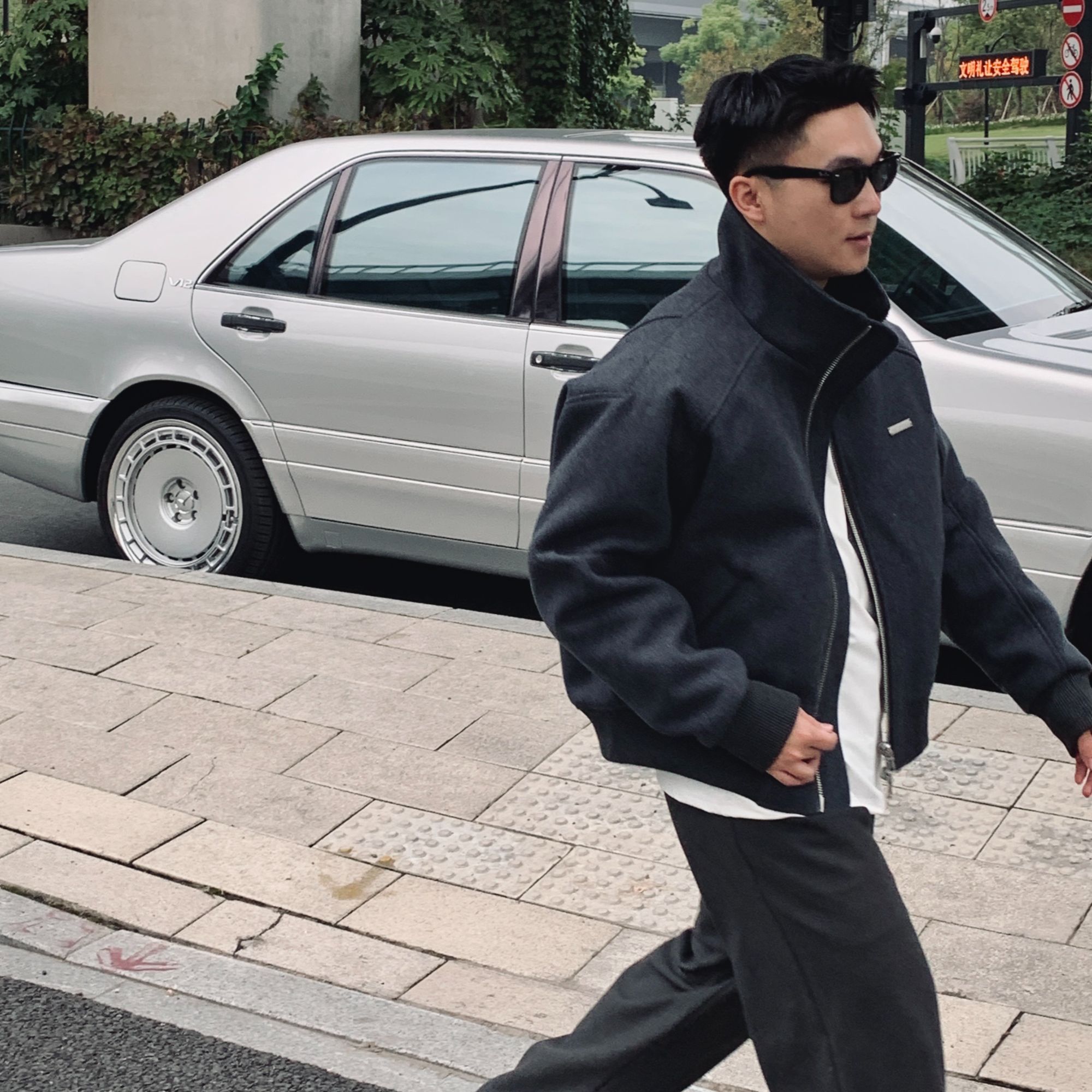 【GGG】灰雪 冬季羊毛混纺慵懒解构男士宽松休闲90白鸭羽绒服外套