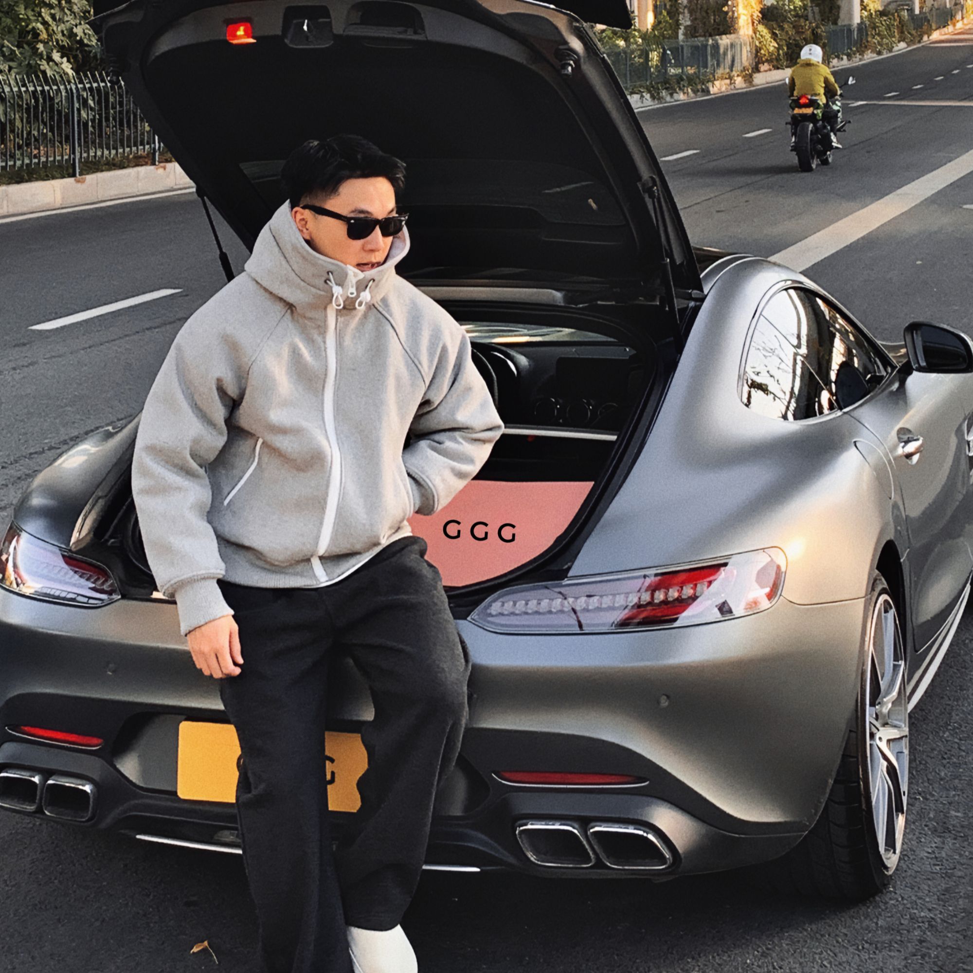 【GGG】宇航员 冬季羊毛混纺加绒慵懒加厚男士宽松羽绒服外套夹克