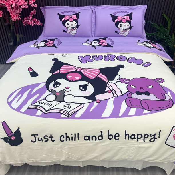 【小明】全棉四件套加厚四季可用纯棉被套床单枕套~小天地米