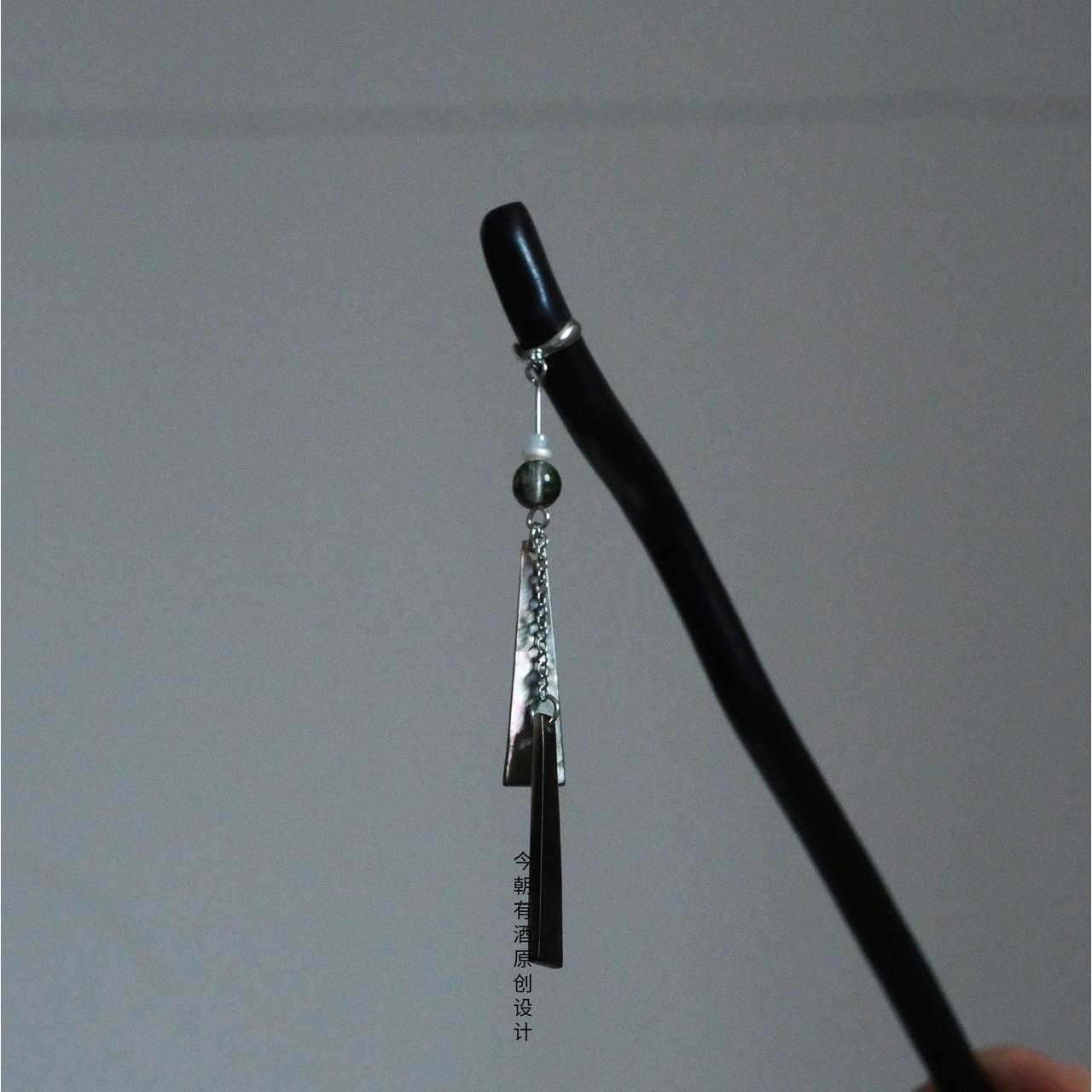 有风来信。原创新中式黑色木簪发簪黑木质盘发簪子高级感头饰小众