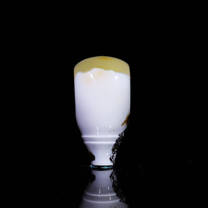 14蜜蜡三通佛头天然原矿精工漆白奥利奥三通满蜡特色蜜蜡配饰U56