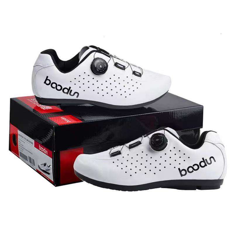 【送赛款压缩袜】BOODUN博顿全牛真皮无锁骑行鞋