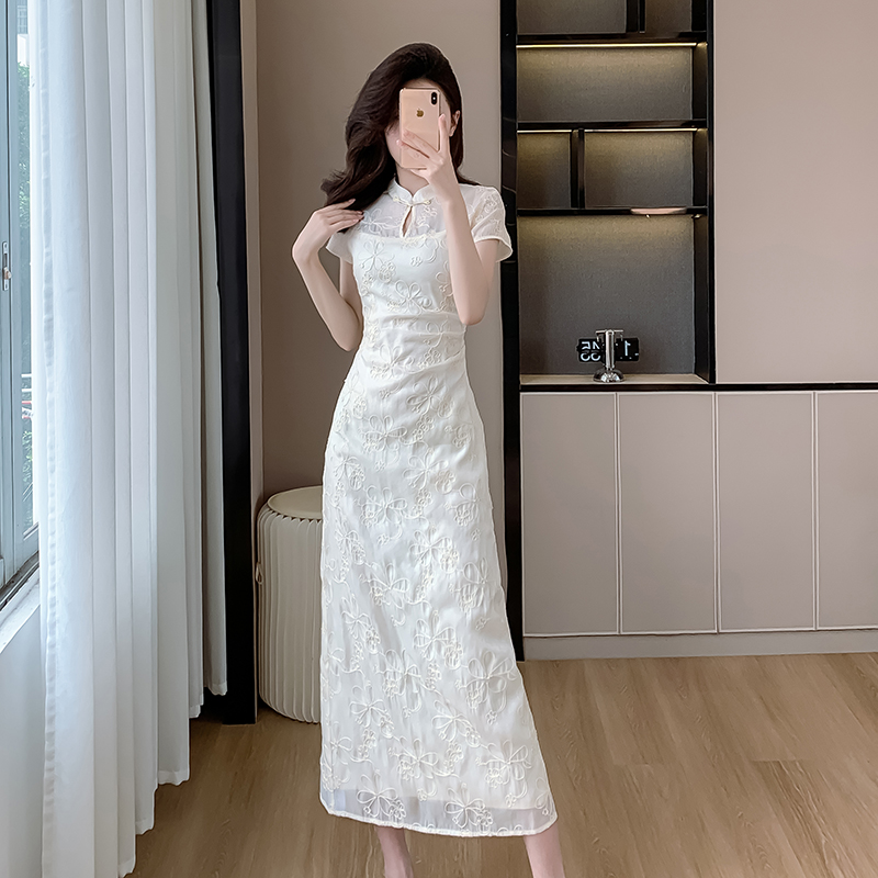 新中式国风十大最美连衣裙女2024夏天新款小个子气质修身洋气裙子