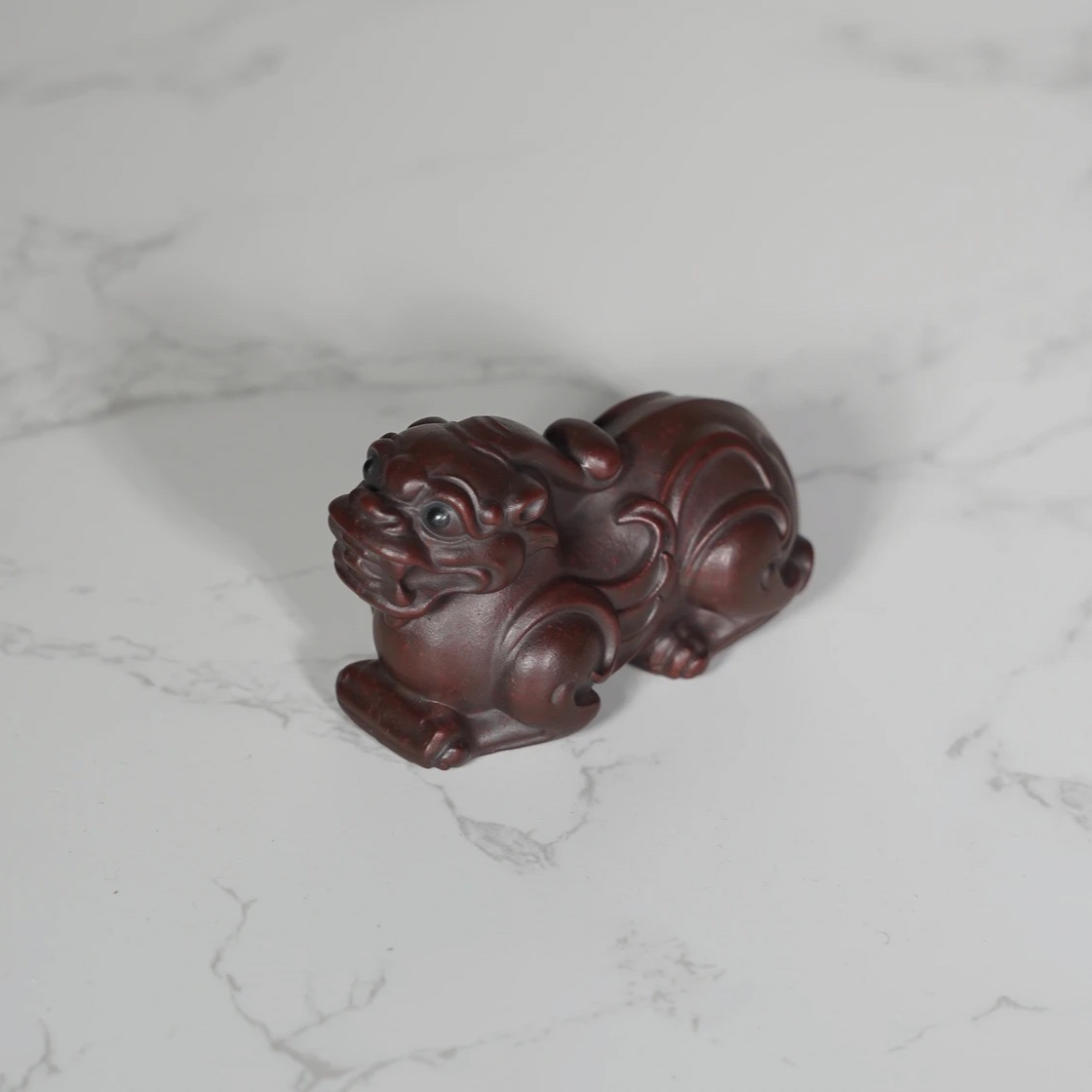 [XC]-宜兴紫砂茶宠 铁血红砂 貔貅