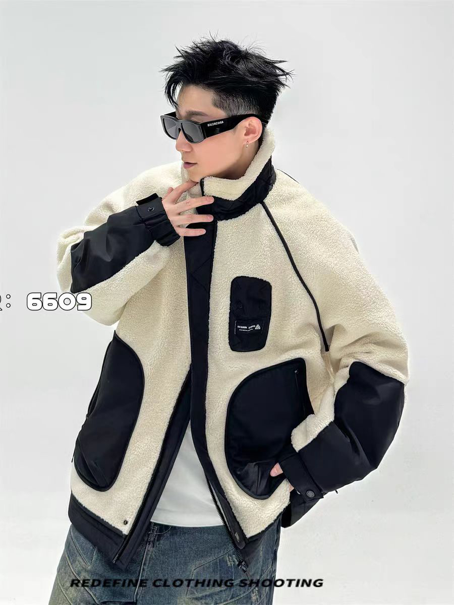 冬季颗粒绒棉服男士宽松保暖棉小贵族9630