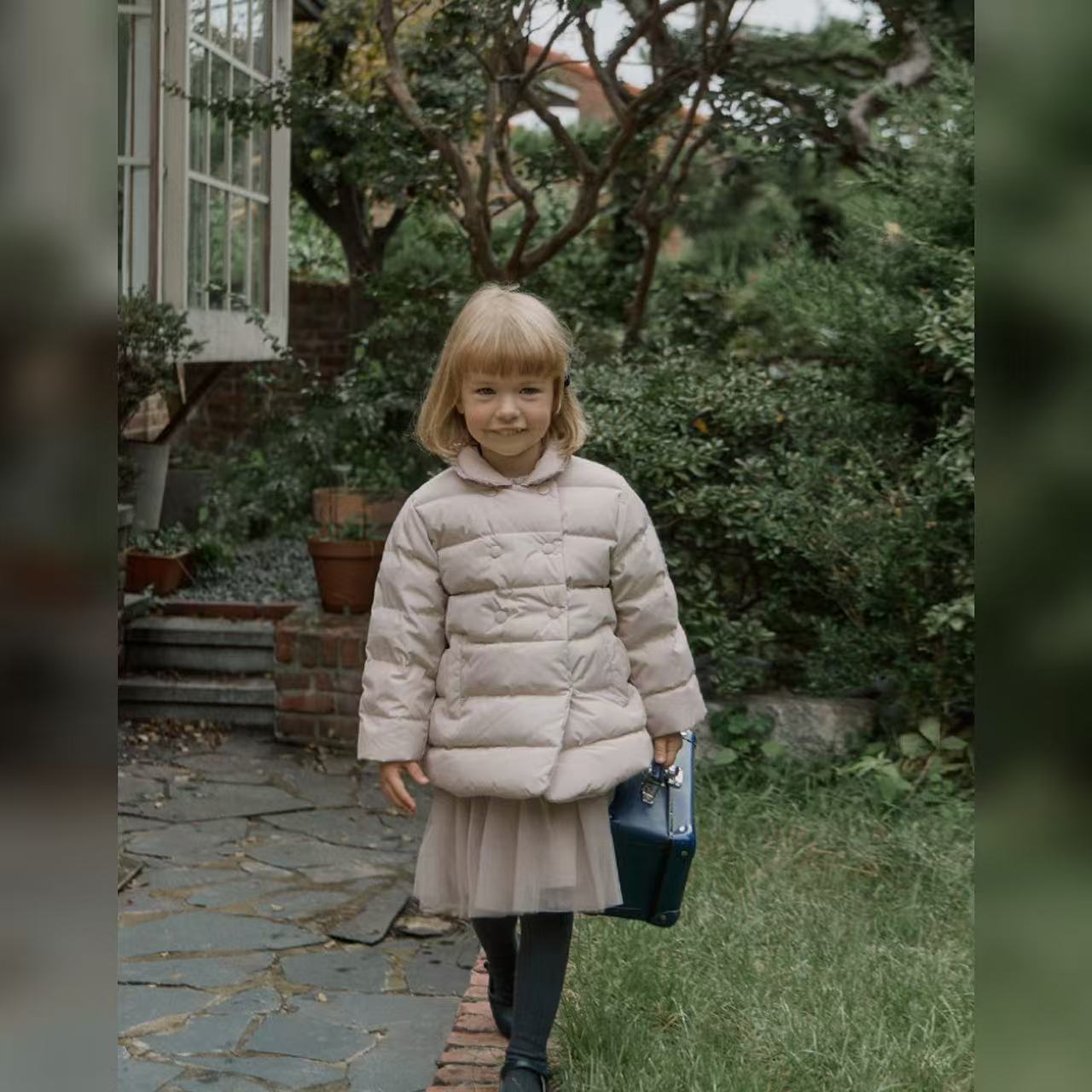 出口韩单  韩国susu童装 冬季新款女童宝宝时尚翻领保暖羽绒服