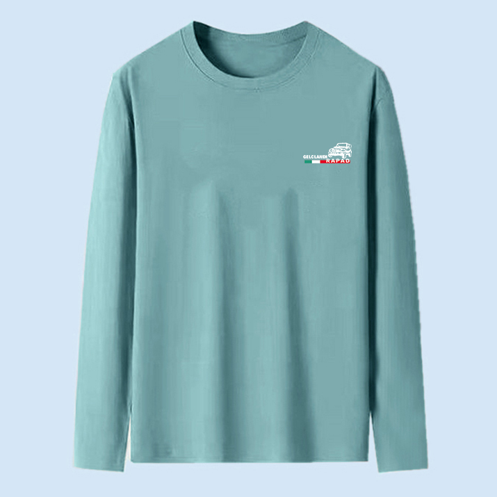 2023春秋百搭男士长袖新款潮流圆领上衣宽松大码保暖打底衫男休闲