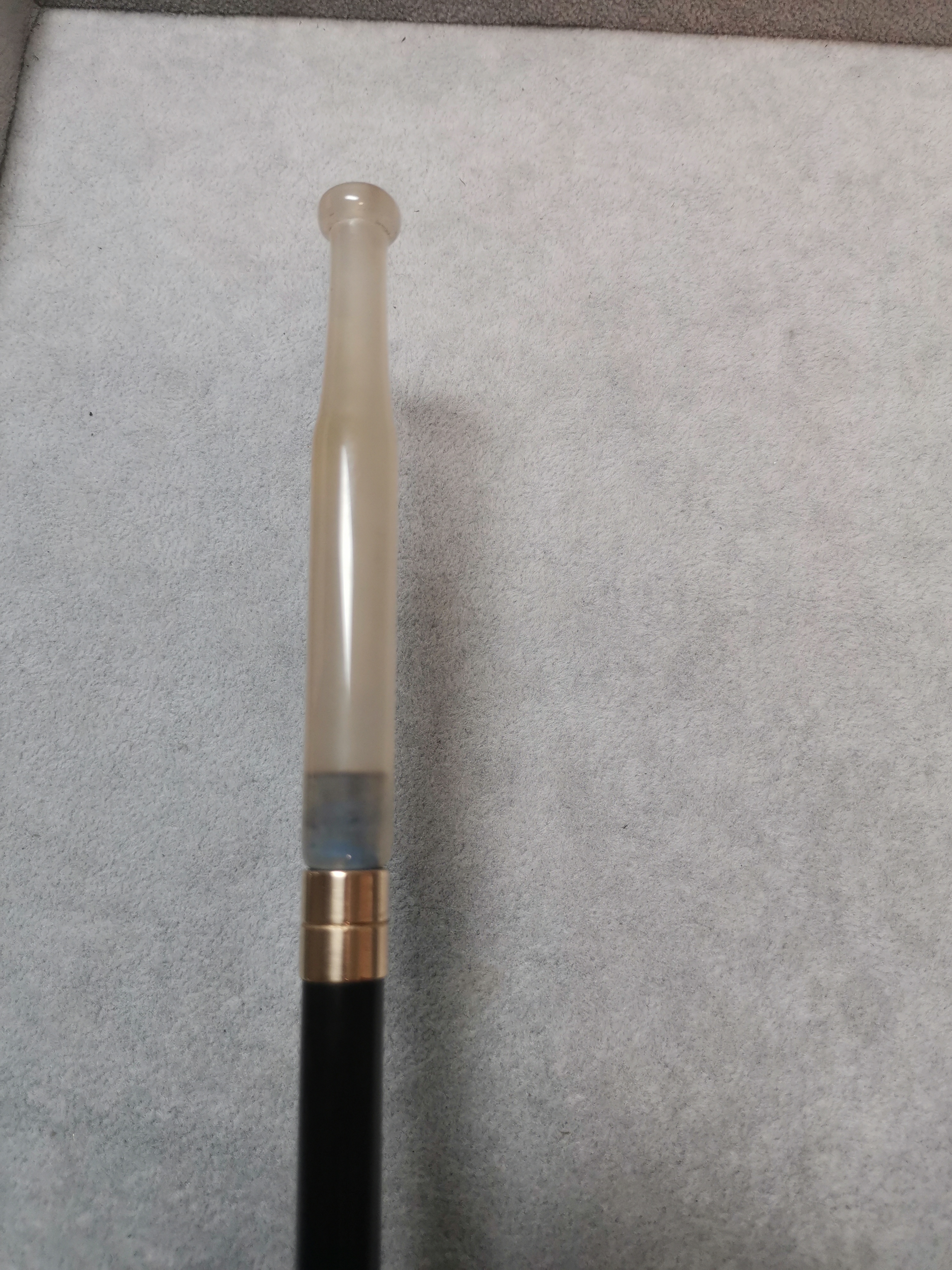 玛瑙烟嘴白铜烟锅紫光檀烟杆