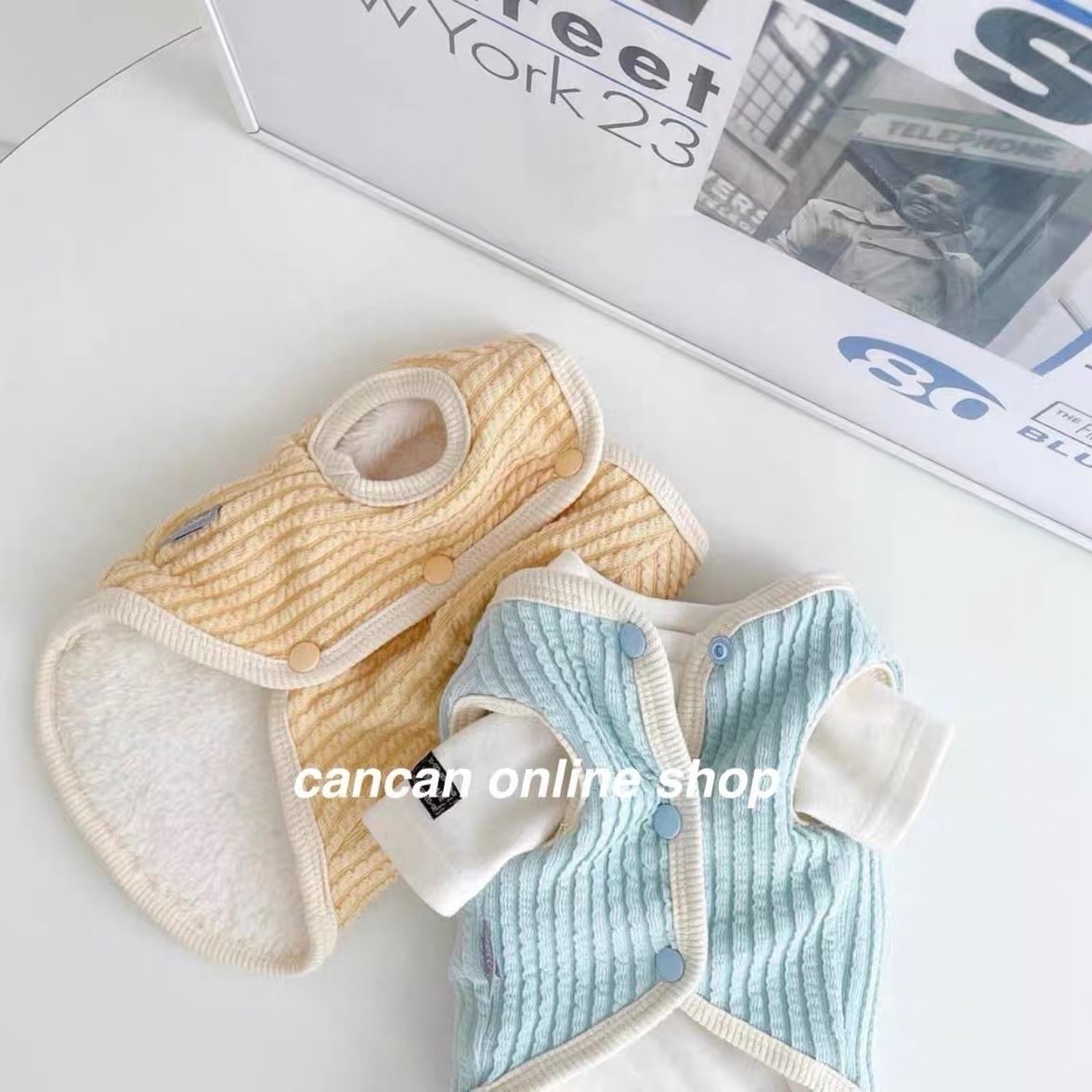 秋冬款加绒狗狗衣服猫咪保暖加厚马甲宠物用品服饰小型犬可爱衣服
