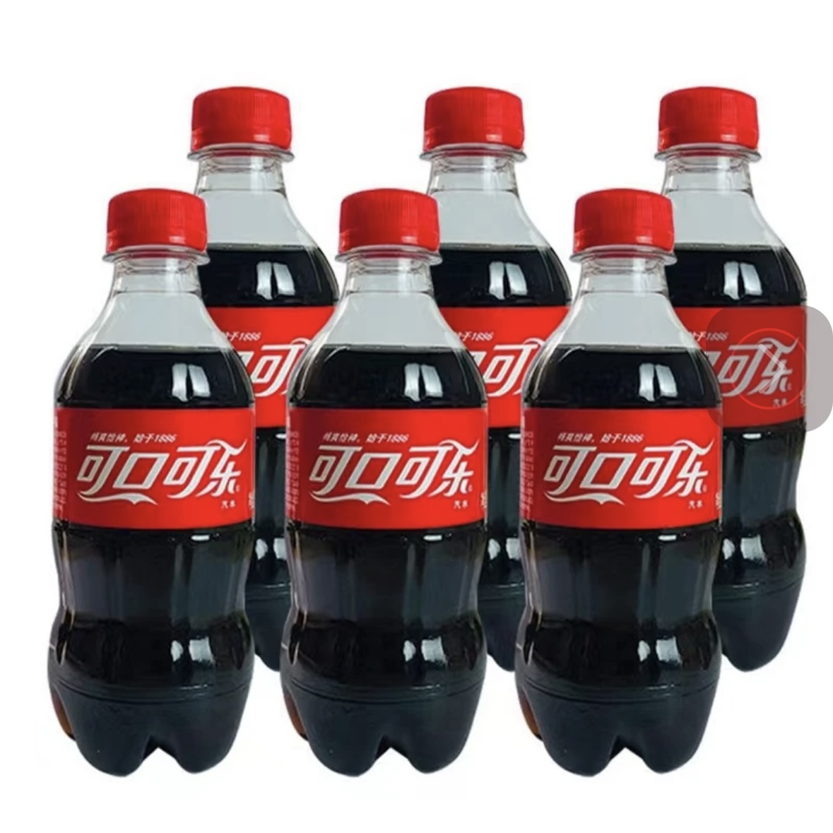 【5.9元抢购中24小时发货】可乐300ml*6瓶小瓶碳酸饮料番薯新鲜红板