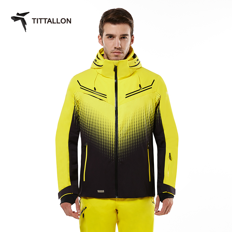 体拓Tittallon男士防水防风保暖户外冬季专业滑雪服上衣外套3997