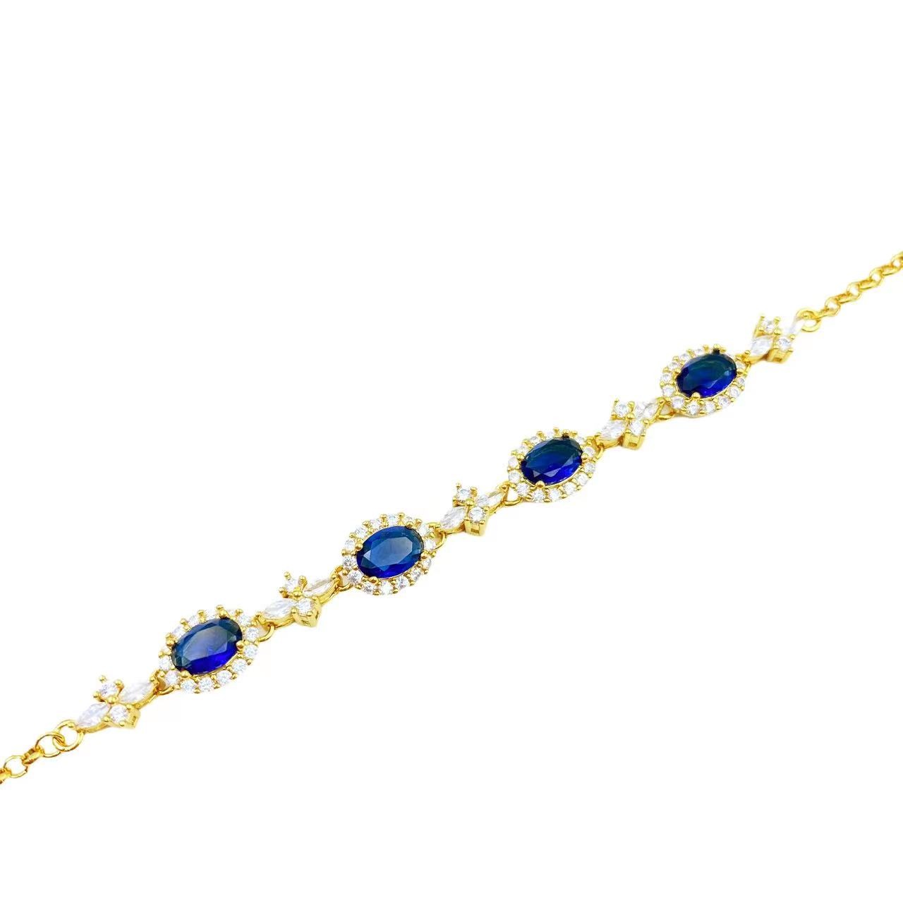 【金姐专属】蓝宝石满钻太阳花轻奢手链培育C1183（赠包装）