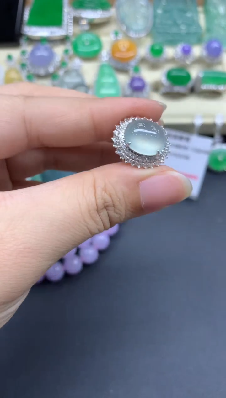 【闪购商品】翡翠戒指18K金镶嵌371-多人