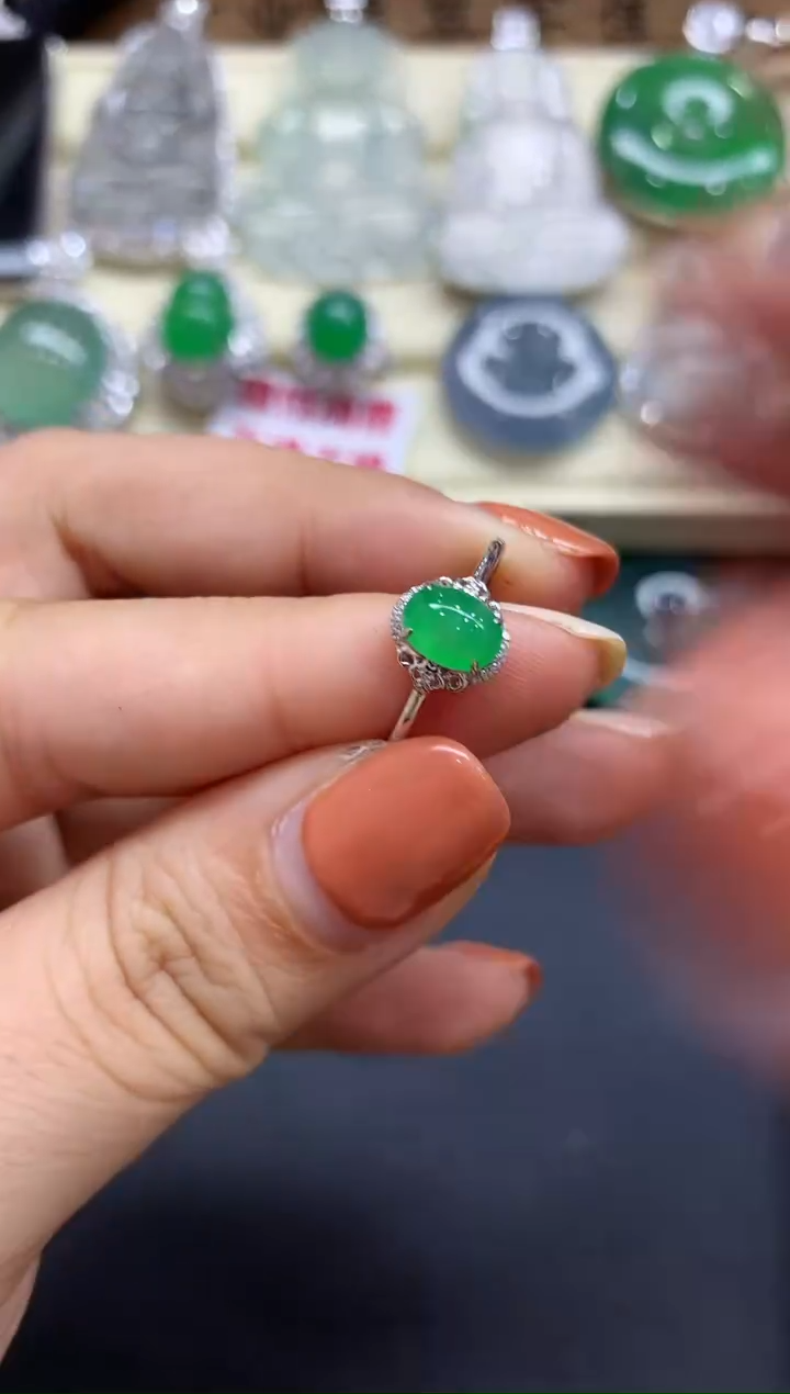 【闪购商品】翡翠戒指18K金镶嵌396-多人
