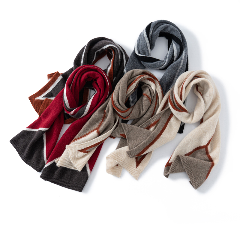 10124 正品纯山羊绒 秋冬季围巾围脖 舒适保暖 简约时尚 男女同款