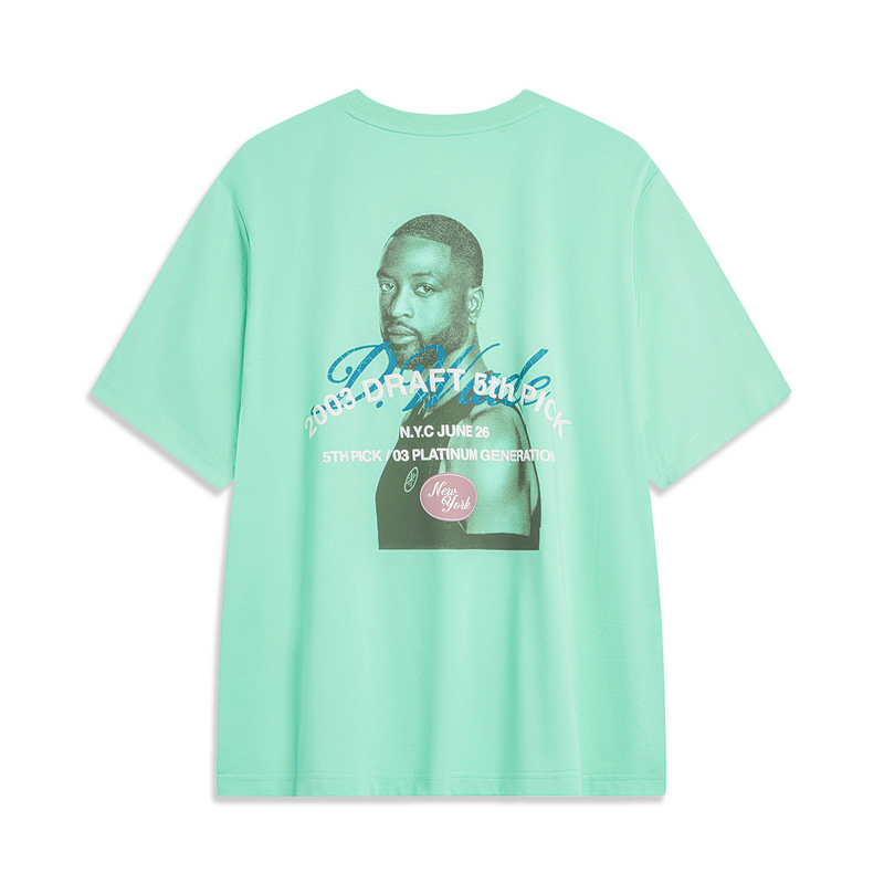 李宁男子短袖T恤韦德系列春夏季休闲运动文化衫AHST533-B品