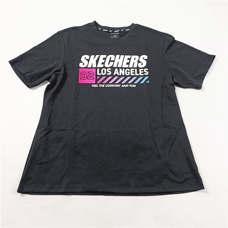 SKECHERS/斯凯奇女子夏季时尚潮流休闲百搭短袖T恤FH220W010-002K