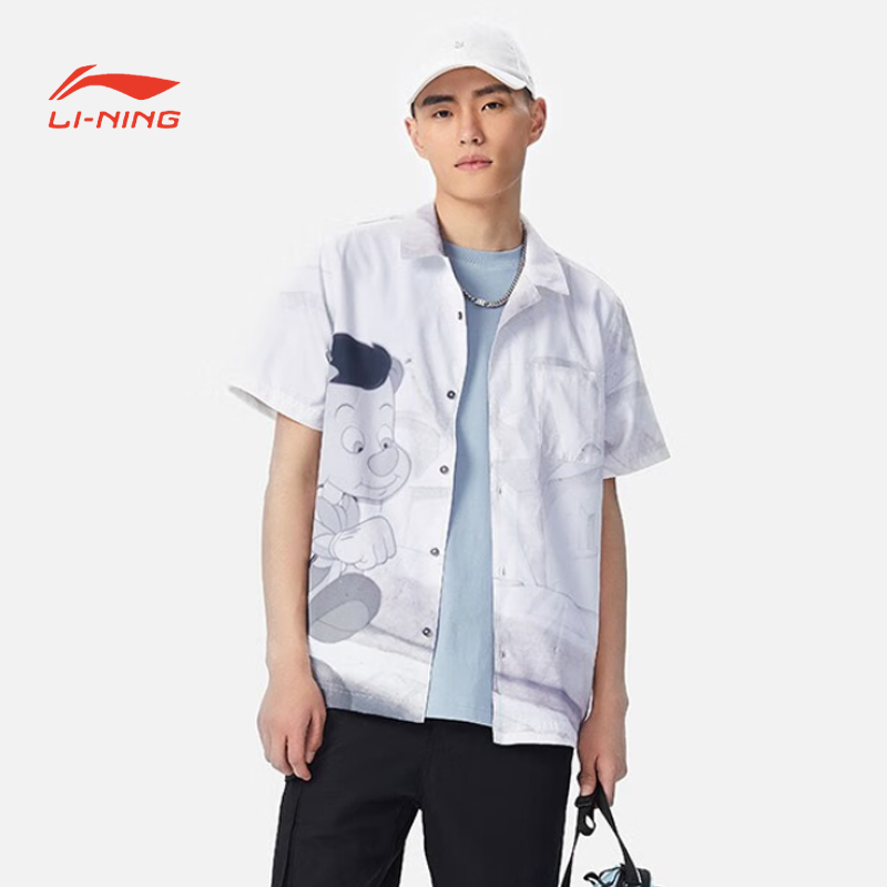 李宁运动T恤夏迪士尼联名POLO衫短袖男衬衫半袖文化衫ASHS431-B品