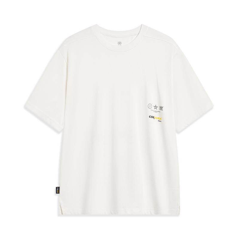 李宁男子秋季时尚舒适圆领百搭韦德系列宽松短袖T恤AHST525-2-B品