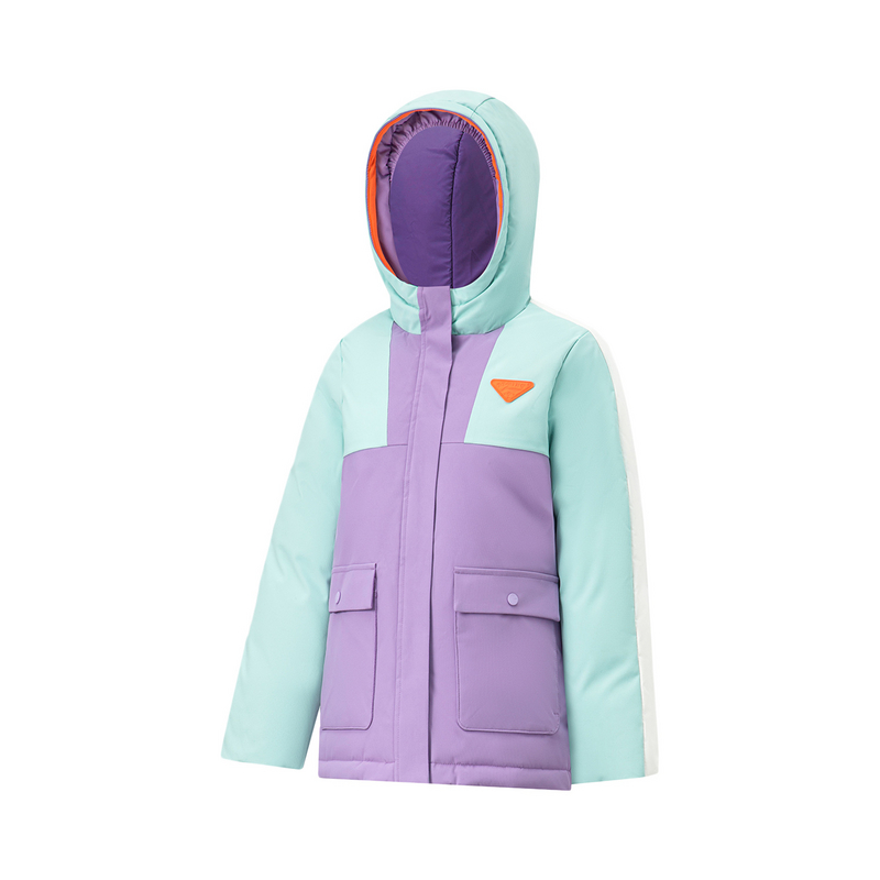 李宁童装冬季舒适时尚百搭上衣休闲连帽羽绒服YYMT058-B品