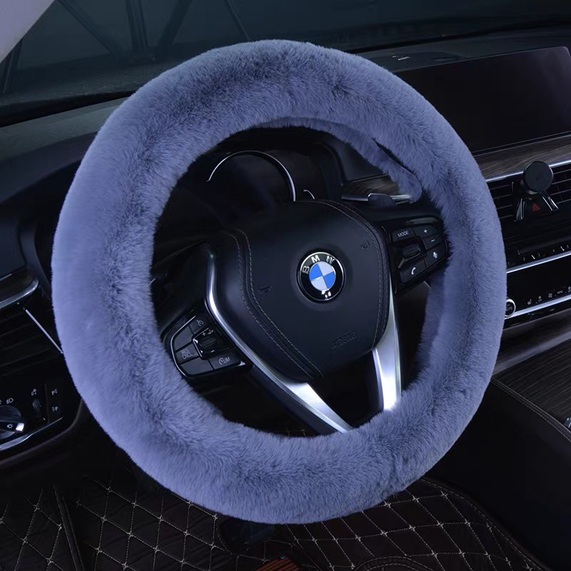冬季毛绒方向盘套冬天车把套通用伸缩弹力式