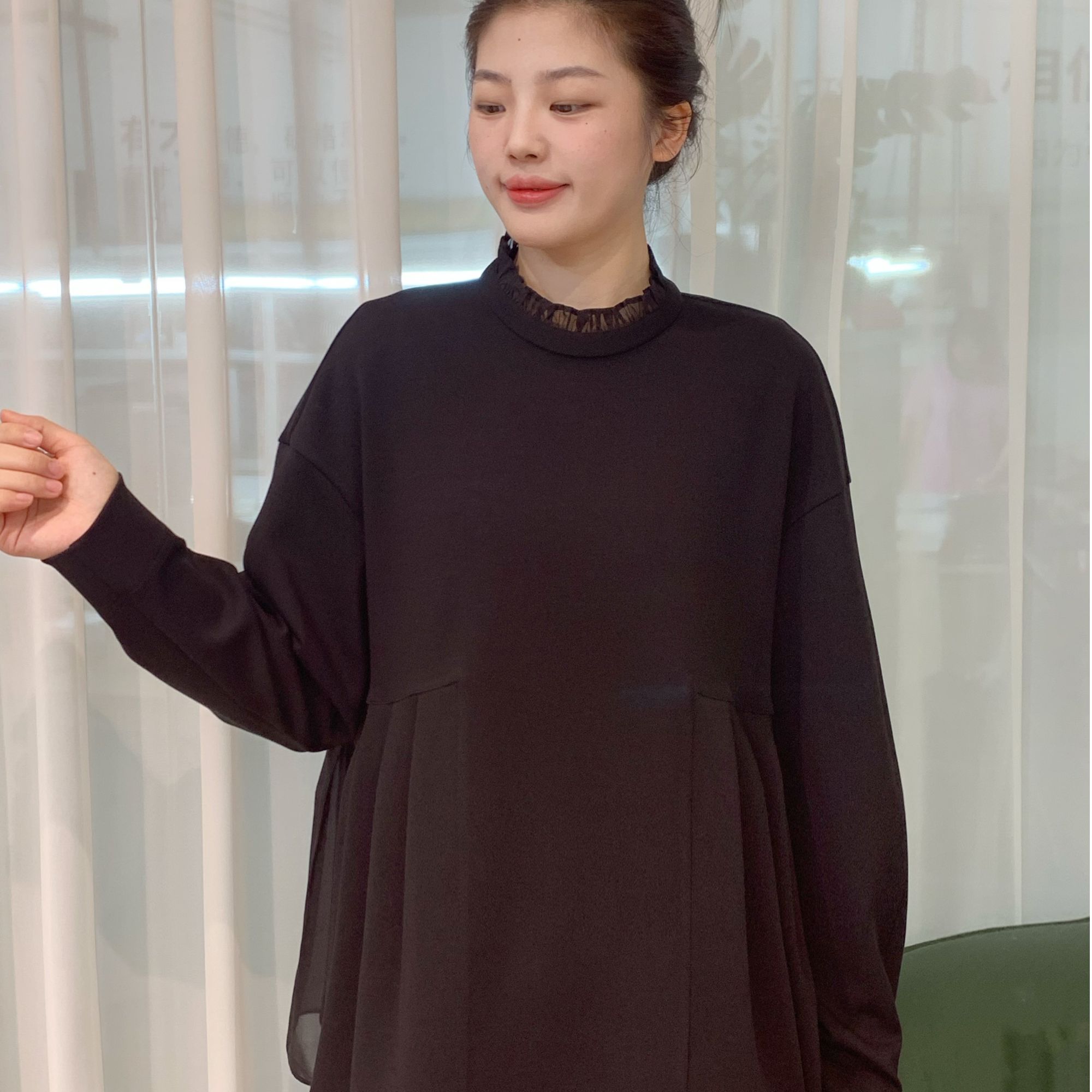 Exzind/一席之地2024新款秋冬款上衣气质时尚套头上衣Z491252