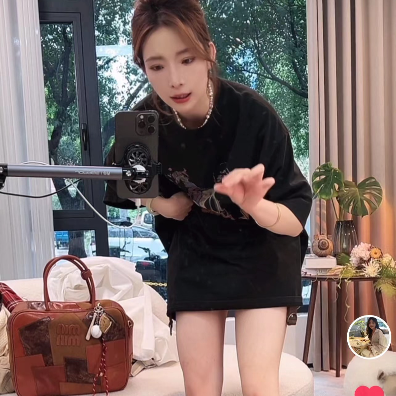 现货【自留米奇黑T】唐装T恤半袖女士休闲小众设计复古中式;XDFC102