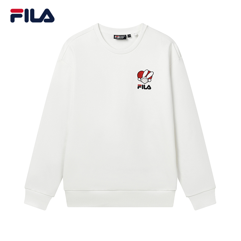 FILA斐乐运动卫衣男情侣2023春新款时尚针织套头衫女F11U319207F
